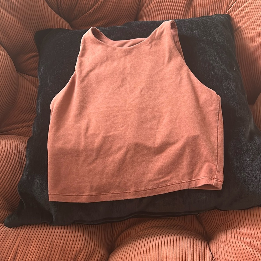 Light Support PowerChill Longline Sports Bra (size medium, rust)